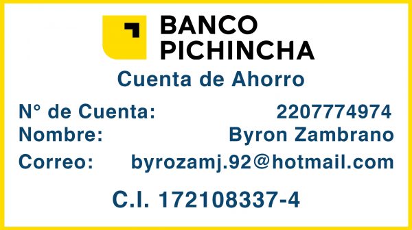 DATOS BANCO PICHINCHA